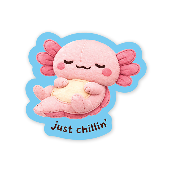 Fuzzy Just Chillin Axolotl